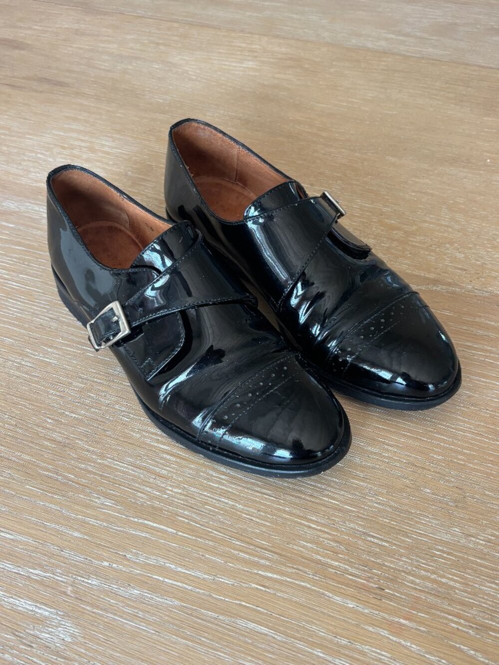 Balzac Paris Monk Strap - Black Leather Shoes